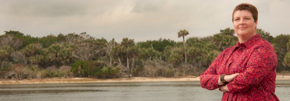 Kathryn Frank for spotlight on sea level rise and urban planning . photographed on Mantanza Inlet near Crescent Beach